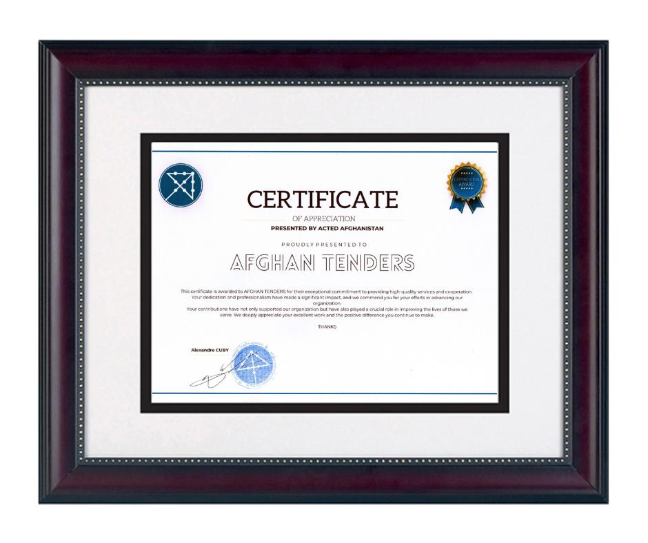 ACTED Certificate